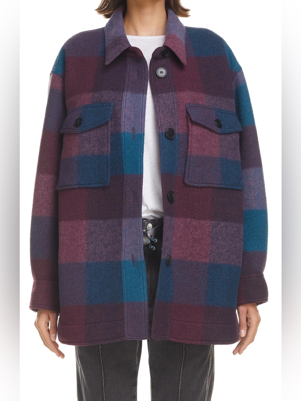 Isabel Etoile Marant Harveli Buffalo Check Shirt Jacket